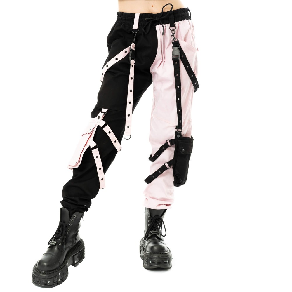 Chemical Black - Void And Veil Broek rechte pijpen - Zwart/Roze
